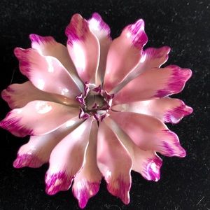 Vintage purple lavender flower brooch